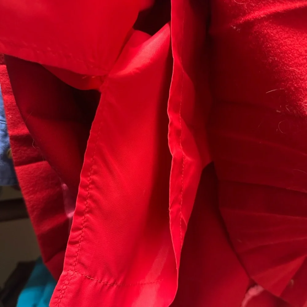 Dior Vibrant Red Women's Blazer with pleated skirt